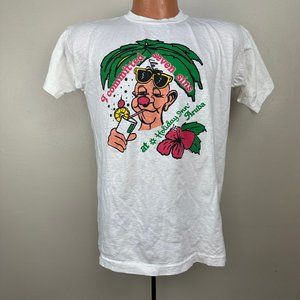 Vintage 1980s I Committed Seven Sins at Holiday Inn Aruba T-Shirt, Size M/L